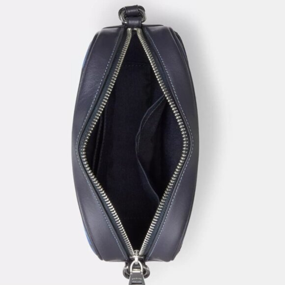 COACH Mini Camera Bag With Plaid Print - Picture 3 of 6